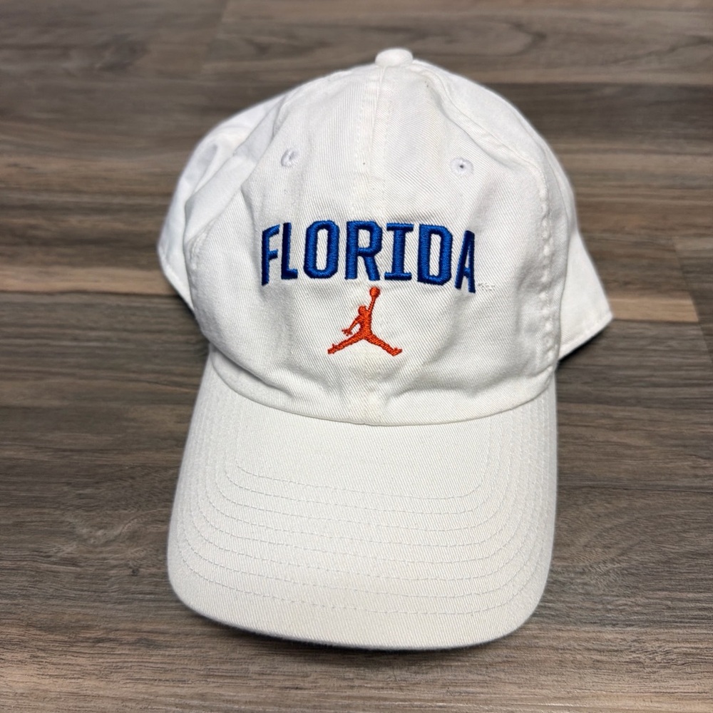 White Florida Cap with Orange Logo